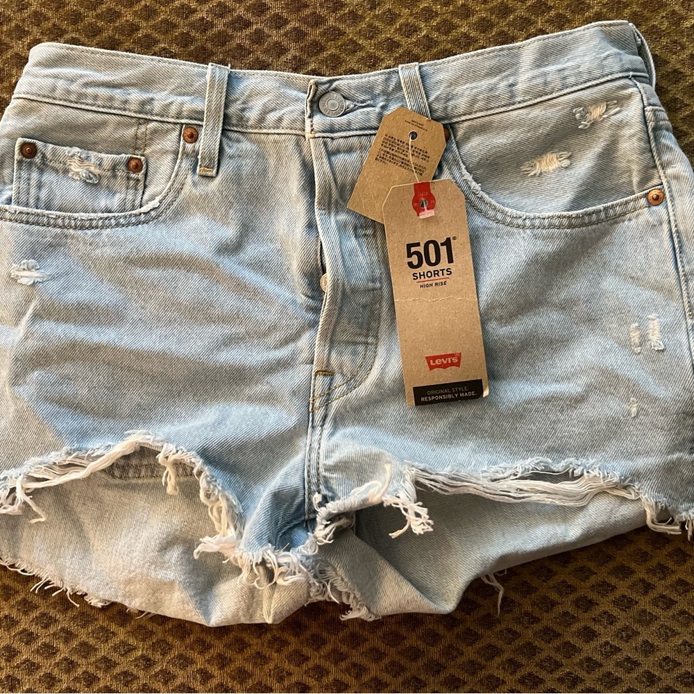 LEVI’S ORIGINAL FIT HIGH RISE SHORTS W/button fly